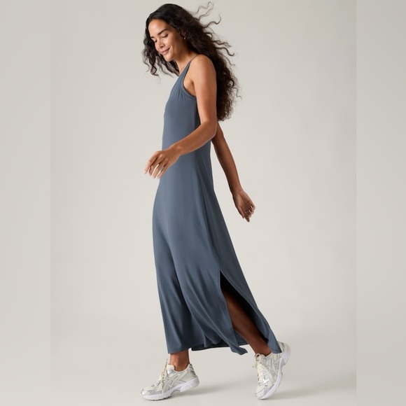 Athleta Santorini Maxi Dress // Granite Blue - Picture 4 of 7